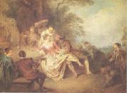 Pater, Jean-Baptiste Gathering of Actors from the Italian Comedy (mk05) oil painting picture wholesale